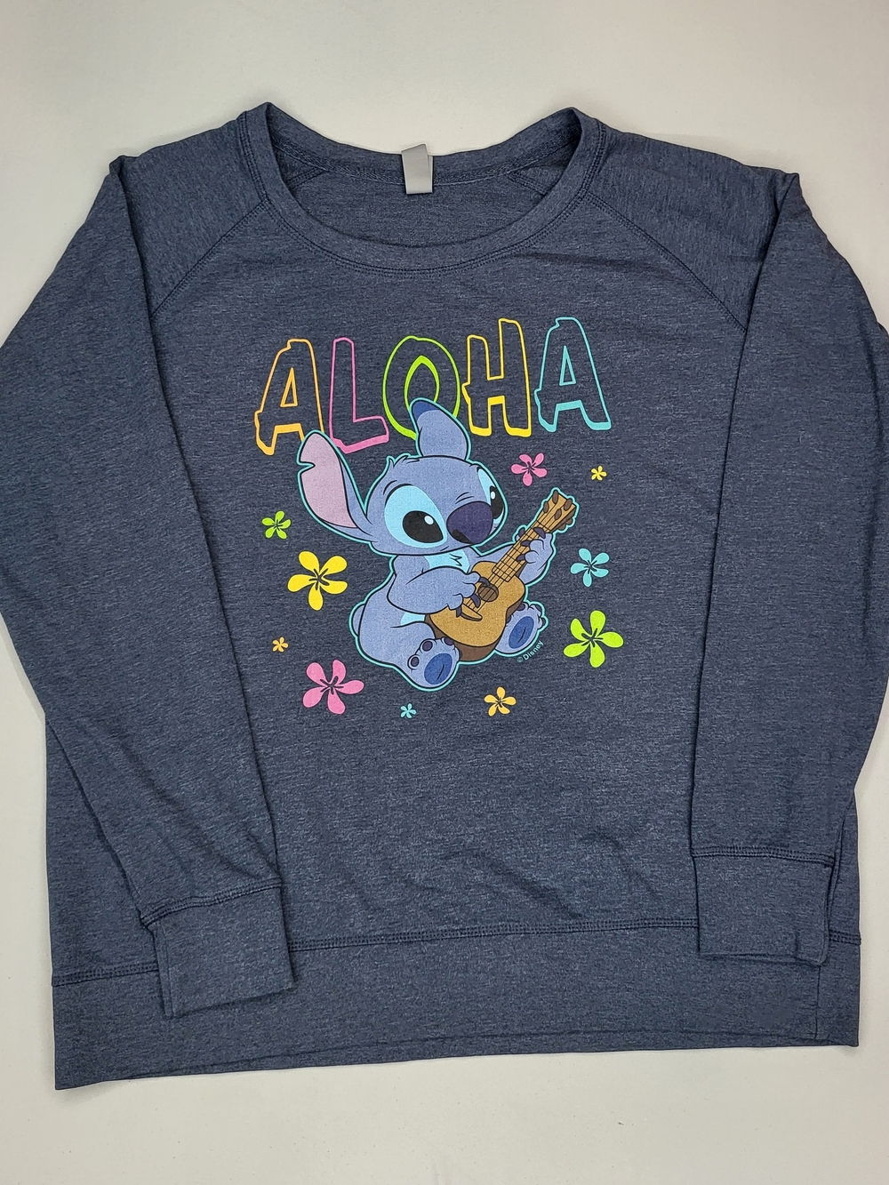 Disney Stitch 'Aloha' Kids Crewneck Sweatshirt - Navy